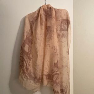 Soft oversized light cotton shawl from Paris